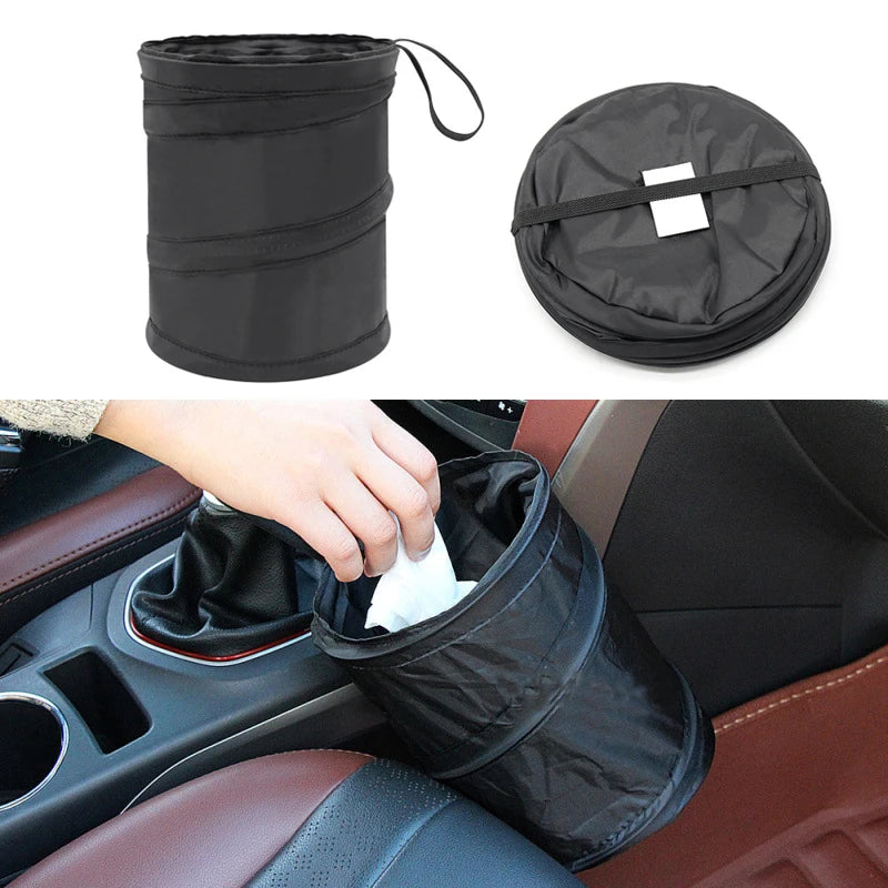 Car Trash Can Leak-Proof Collapsible PVC Pop Up Garbage Bin