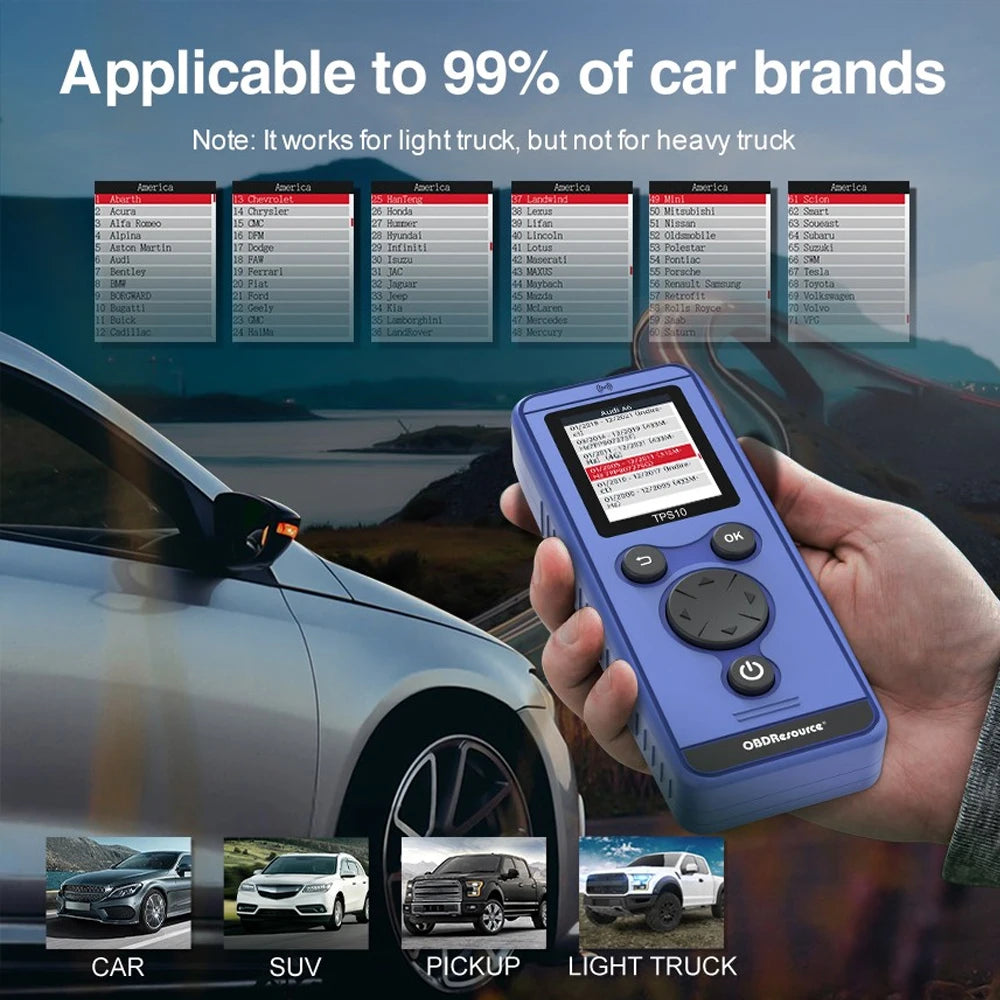 Car Tire Pressure Monitoring System Universal TPS10 Relearn Tool TPMS Reset Tool for Mos detail view