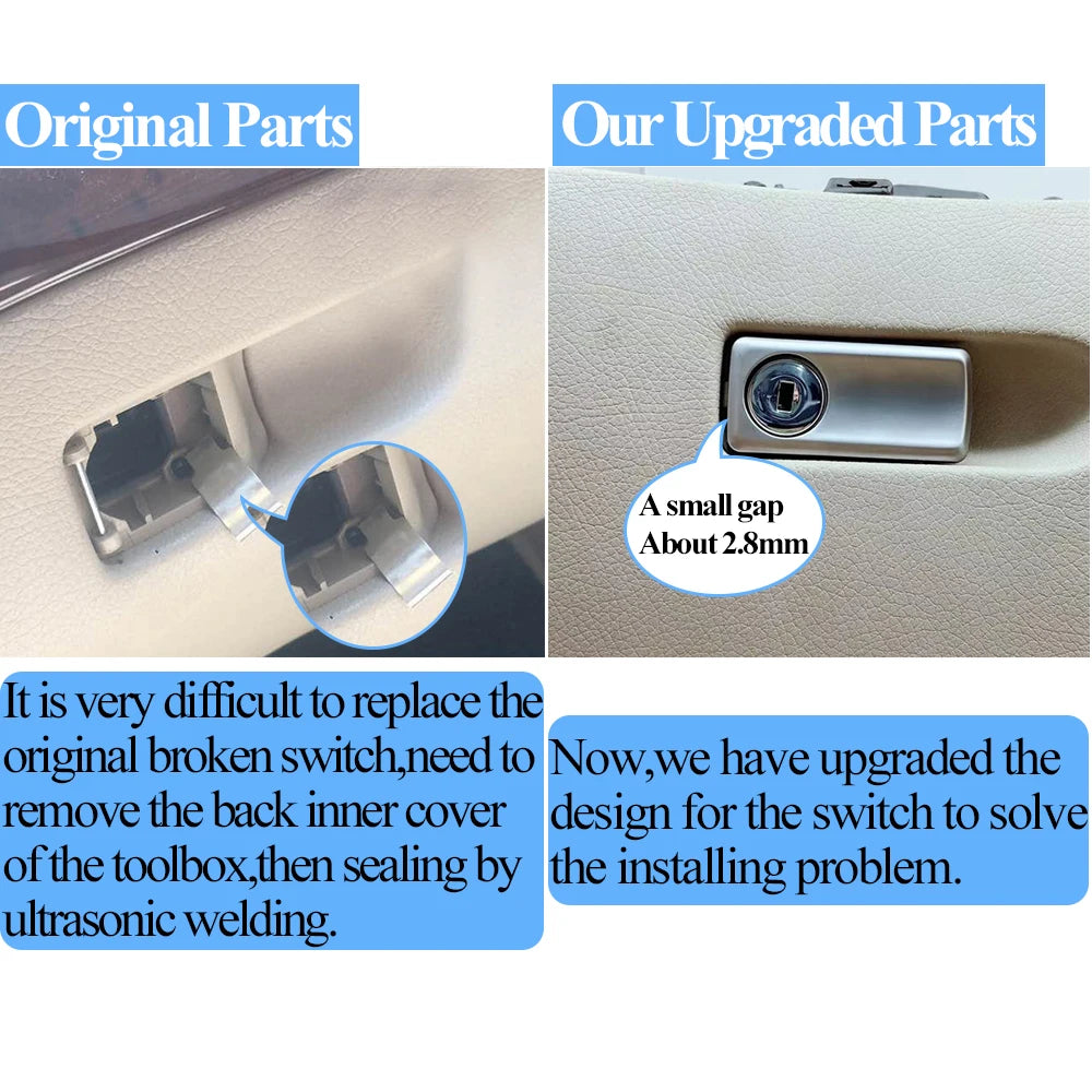 Upgraded Car Toolbox Glove Box Switch Latch Handle Cover Lid Lock Replacement For Benz G detail view