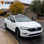 Black Glossy Matte Mesh Car Sun Visor Strip Waterproof Front Windshield Sunshade Bann lifestyle view