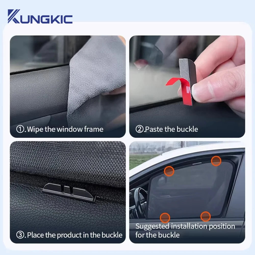 KUNGKIC Car Side Window Sun Shade Curtain for Chery JAECOO J7 2023-2025 | UV Protec additional angle
