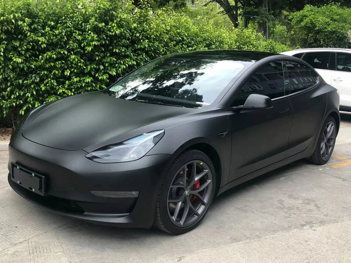 Black Matte Car Vinyl Film Self-adhesive Auto Motorcycle Body Wrapping Film Matt Blac alternate view
