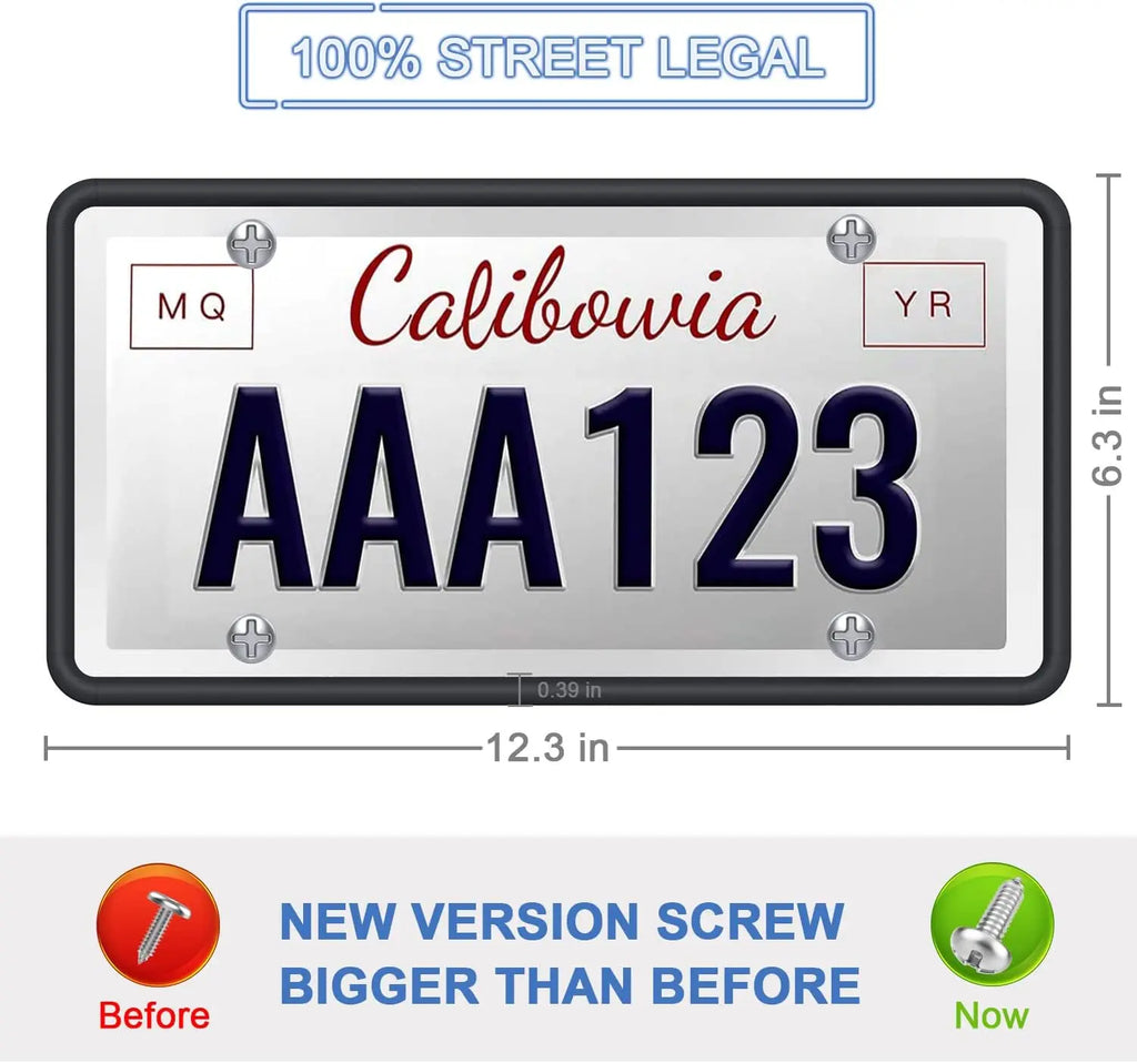 2 Pack Silicone License Plate Frame with Water Coasters | Rust-Proof Weather-Resistan alternate view