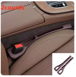 2Pcs Car Seat Gap Filler Organizer PU Universal Car Seat Gap Anti-leak Stopper Strip S close-up view