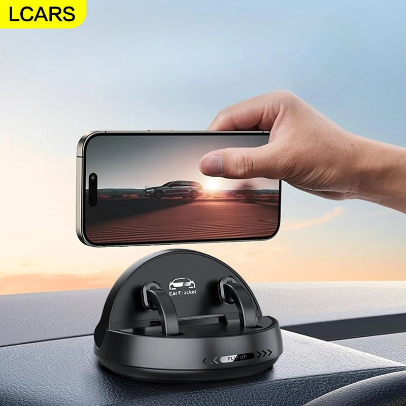Lcars Car Dashboard 360-Degree [Rotating Phone Holder] with Parking Number Plate, Adjustable Front and Rear Dual-Use Phone Holder, Suitable for Smartphones