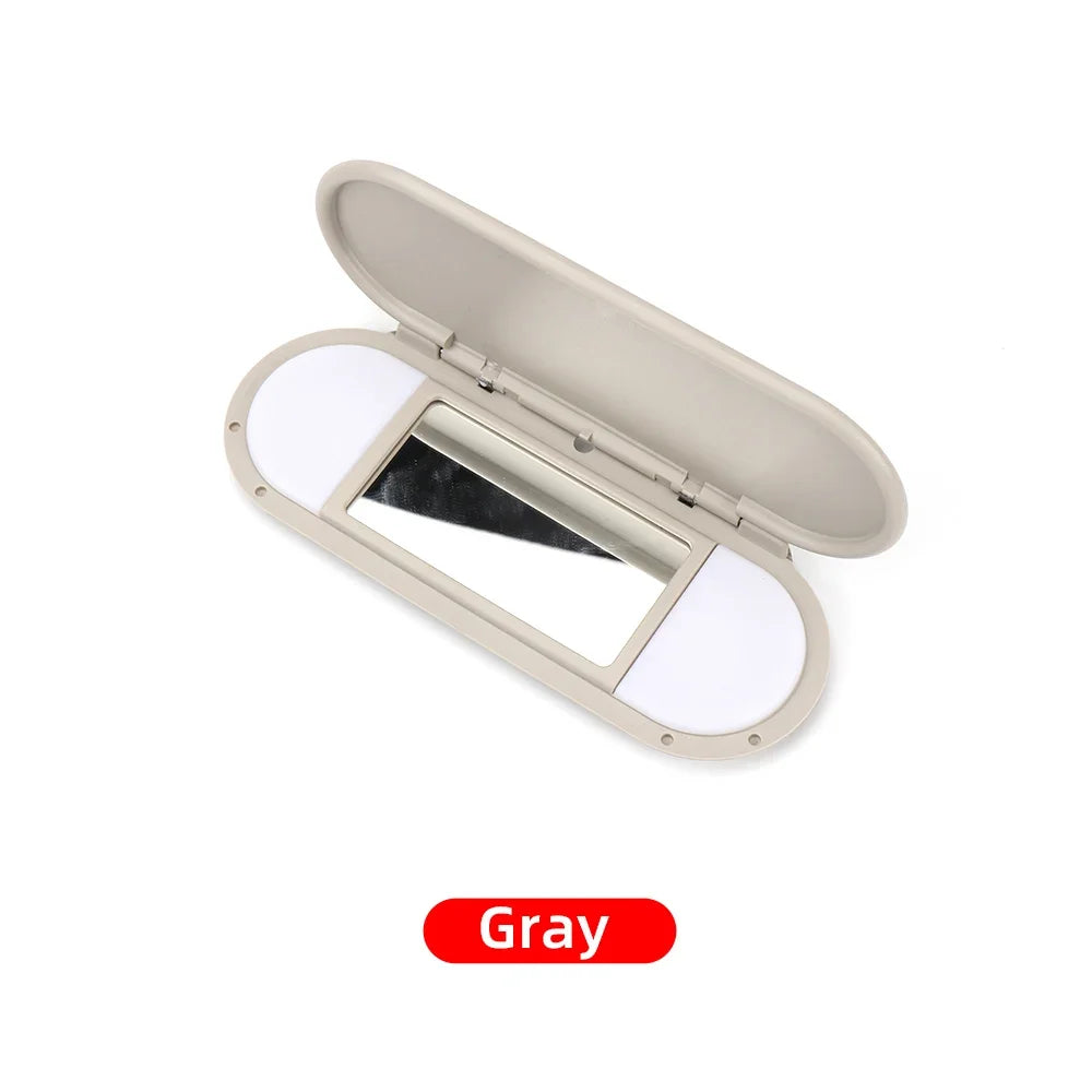 Car Roof Sunvisor Sun Visor Makeup Mirror Glass Cover Light Lamp Cap Lid For F54 F55 F56 F60 2015-2020 Grey