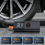 Tire Inflator Portable Air Compressor, Air Pump for Car Tires with LED Lights&Pressure Gauge for Auto, Motorcycles, Bikes, Balls