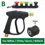 Pressure Washer Gun Kit with Quick Connect Nozzle and Hose Adapters | Compatible wi additional angle