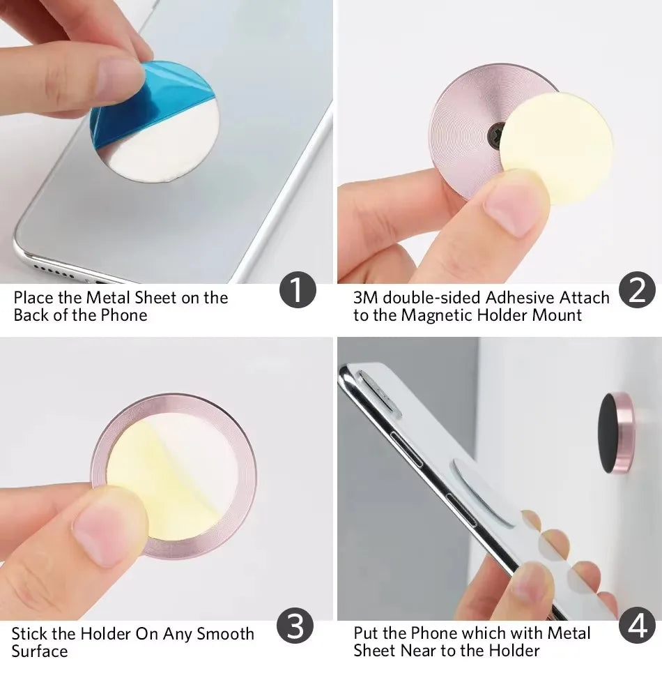 Wall Magnetic Phone Holder Stand Mini Magnetic Ring Pad for Magsafe iPhone 17 16 15 additional angle