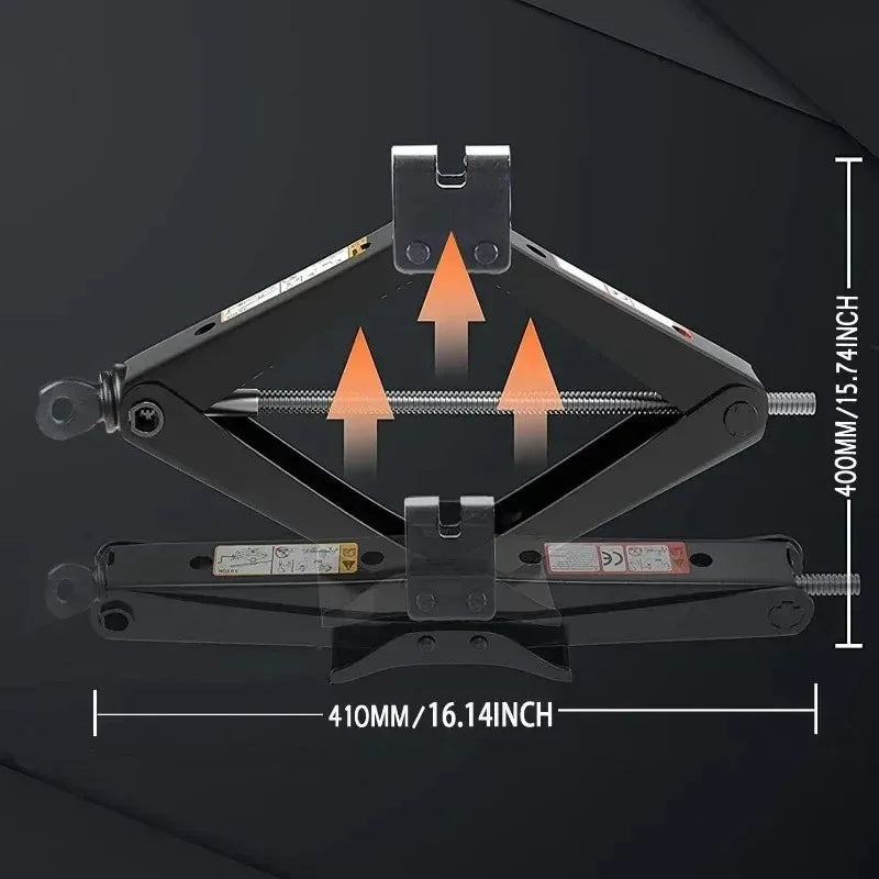 Hand Cranked Car Jack 08T 1T 2T Portable Scissor Jack Labor Saving Tool For Vehicle T lifestyle view