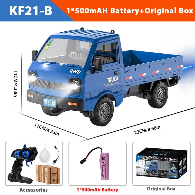 ZWN 1:16/1:18 RC CAR Simulation Drift Climbing Truck Led Light Small Cargo Remote Cont close-up view