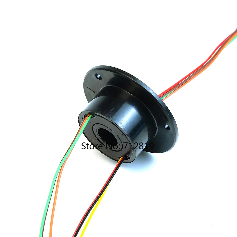 Mini Hole 10mm Hollow Slip Ring 6 Channels Wires 2A Conductive Electric Slipring Rotary Joint Connector 240V AC/DC