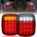2pcs/set 16 LEDs Universal Tail Light Brake Reverse Light for Jeep Wrangler YJ TJ CJ (with Turn Sign