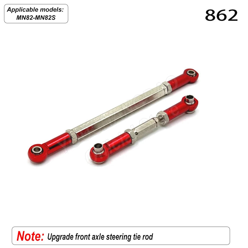 MN Series 82 82S Off-road Vehicle Parts - Metal Upgrade Accessories: Front and Rear Axles, Transmission Shaft, Tie Rods, Frame