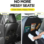 Car Seat Back Organizer with Storage Pockets, Kick Mat Protector