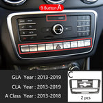 Car Styling Carbon fiber interior button panel Decoration Cover Trim Sticker frame Fo alternate view