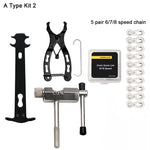 Bicycle Repair Tool Set Chain Wear Checker 6/7/8/9/10/11 Speed Joint Magic Buckle MTB close-up view