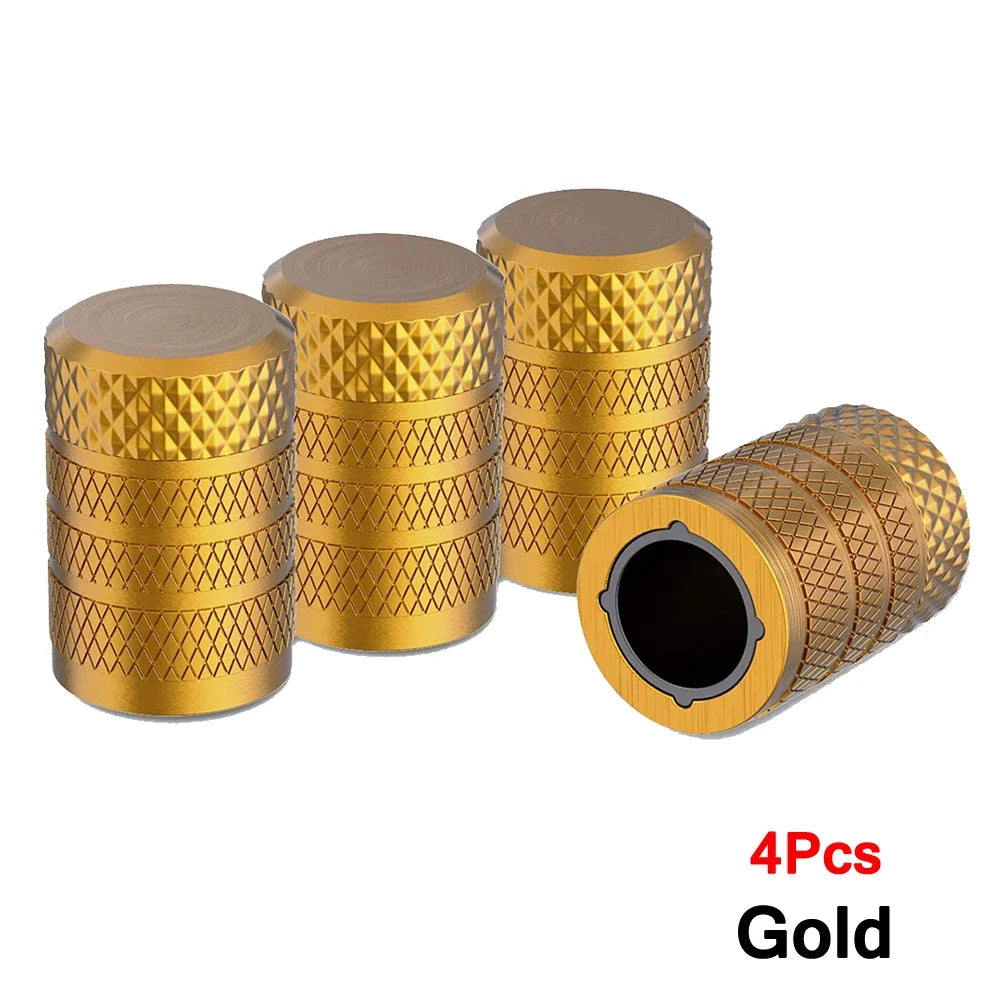 Aluminum Tire Valve Caps 4/8/12 Pack | Corrosion Resistant Universal Stem Covers for Car detail view