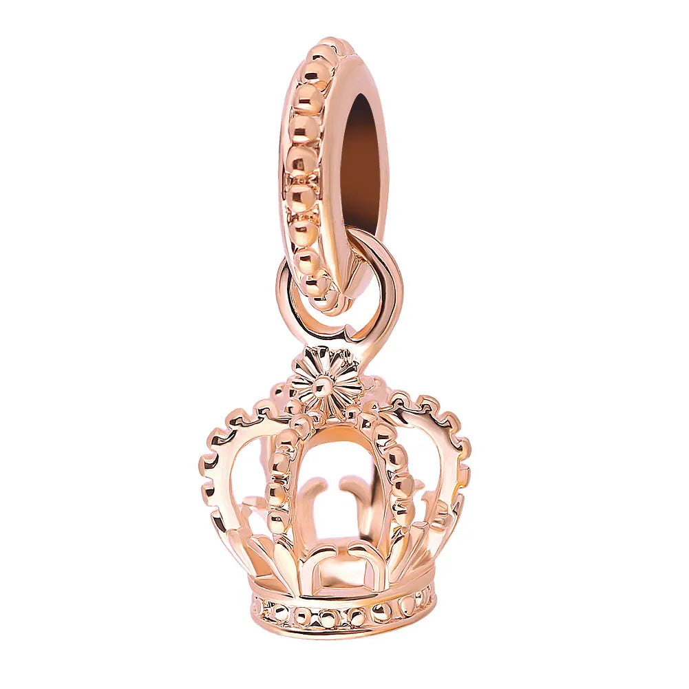 925 Sterling Silver Trinkets Rose Gold Locks And Keys Charm Of 925 Chain Bead Fit Ori alternate view