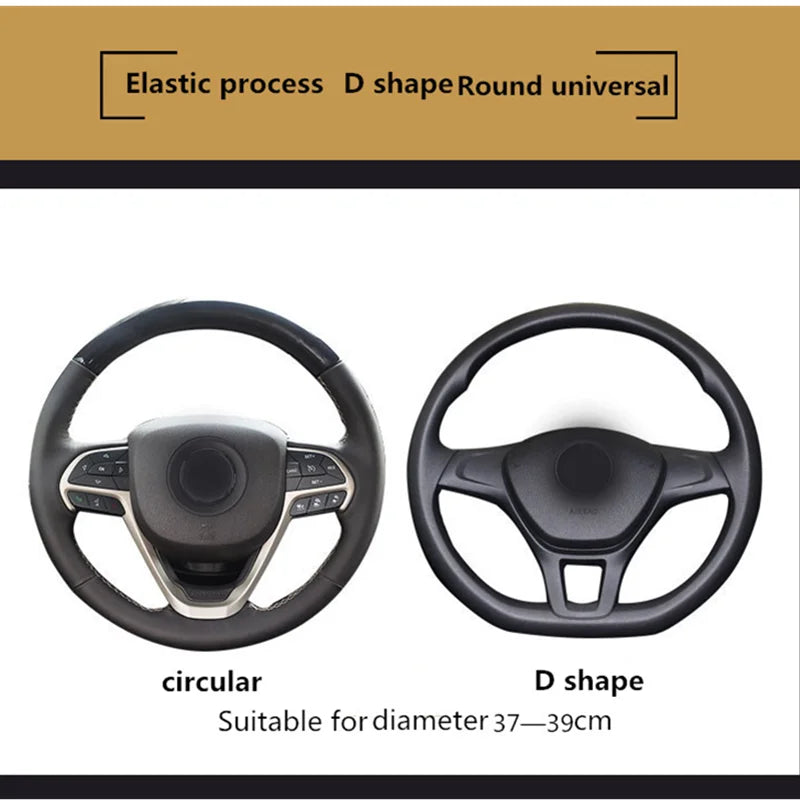 Universal Steering Wheel Cover, Non-Slip Micro Fiber Leather additional angle