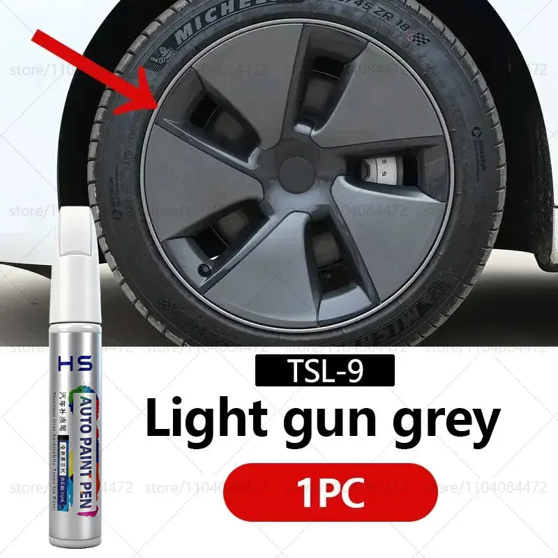 Tesla Model 3 Y X S Scratch Repair Paint Pen | Pearl White & Deepsea Blue Touch Up close-up view