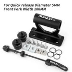 MUQZI Thru Axle Fork Mount Bike Rack | Quick Release Bicycle Carrier for Car Roof T additional angle