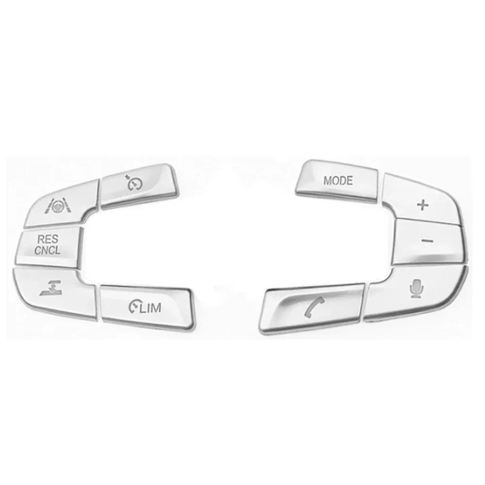 Chrome Car Steering Wheel Switch Button Cover Trim For BMW 5 X3 G30 G38 G01 2018-20 additional angle