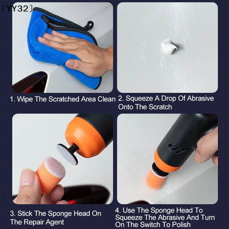 Mini Cordless Car Polishing Machine | 2-Speed Electric Buffer for Scratch Removal additional angle