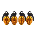 4Pcs Grenade Design Aluminum Alloy Valve Stem Caps | Car Truck Motorcycle Tire Access alternate view