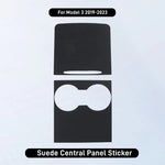 Suede Central Panel Sticker for Tesla Model 3 Y 2021-2023 Model Y Juniper / 3 Highland 2024-2026 Center Console Protector Cover