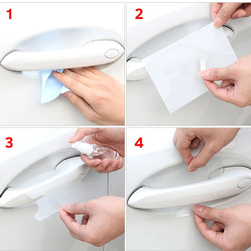 Car Door Handle Bowl Scratch Protective Sticker | TPU Film for VW GTI Polo Golf Passa lifestyle view