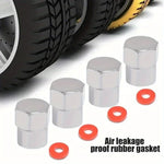 40 Pcs Tire Valve Caps with O-Ring | Chrome Dust Proof Covers for Cars, Bicycles, Truc close-up view