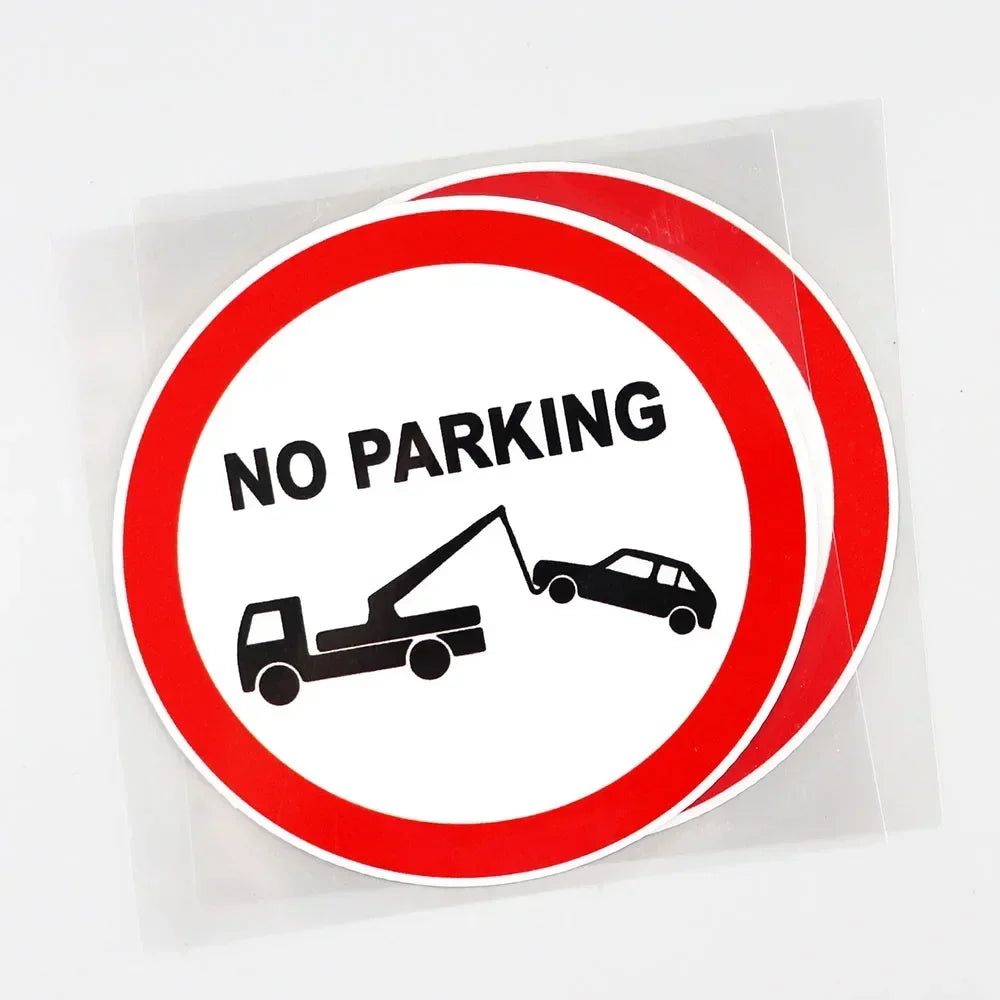 Car Stickers Traffic Sign No Parking Stickers Car Exterior Parts Accessories Decals Products Cover Scratches