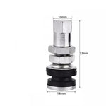 2 Pcs Silver Metal Car Tire Valve Short Stems | Tubeless Vacuum Replacement lifestyle view