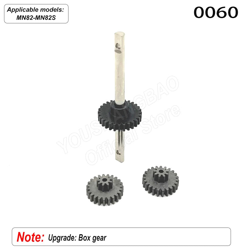 MN Series 82 82S Off-road Vehicle Parts - Metal Upgrade Accessories: Front and Rear Axles, Transmission Shaft, Tie Rods, Frame