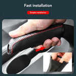 Carbon Fiber Car Leather Handbrake Cover Protective Sleeve Hand Brake Protection Car lifestyle view