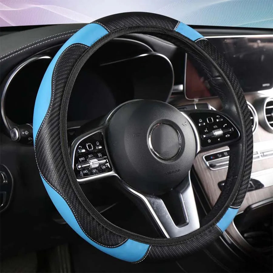 Breathable Anti Slip Steering Wheel Cover 37-38.5cm additional angle