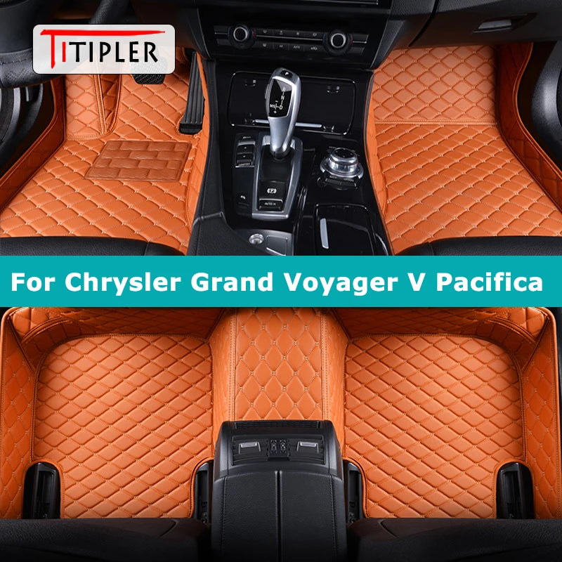 TITIPLER Custom Car Floor Mats For Chrysler Grand Voyager Pacifica 2007-2023 Auto Carpets Foot Coche Accessorie