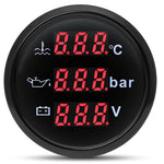 3 In 1 Digital Gauge Water Temperature Bar Oil Pressure Gauge With Alarm Voltmeter | alternate view