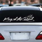 Waterproof and sunscreen Die-Cut Vinyl Decal King of the Road Car Sticker  Auto Decors on Car Body Bumper Rear Window