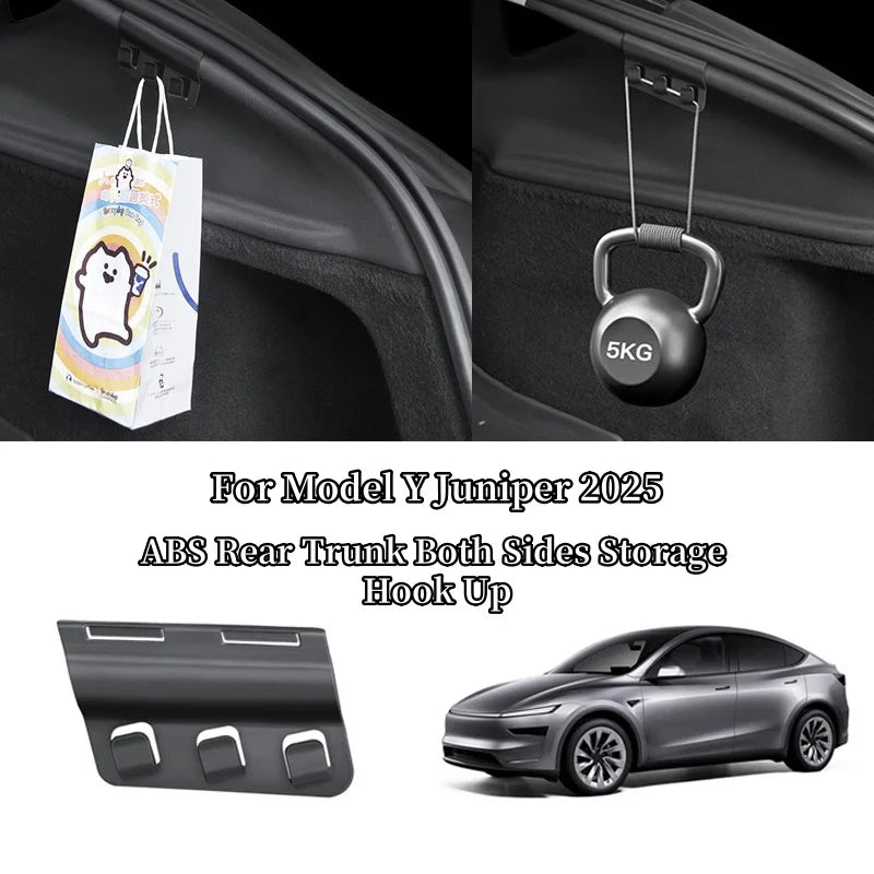 For Tesla Model Y Juniper 2025 Trunk Hook | ABS Grocery Bag Holder Storage Hooks