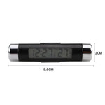 2 in 1 Car Digital LCD Temperature Thermometer Clock Calendar Automotive Blue Backl additional angle