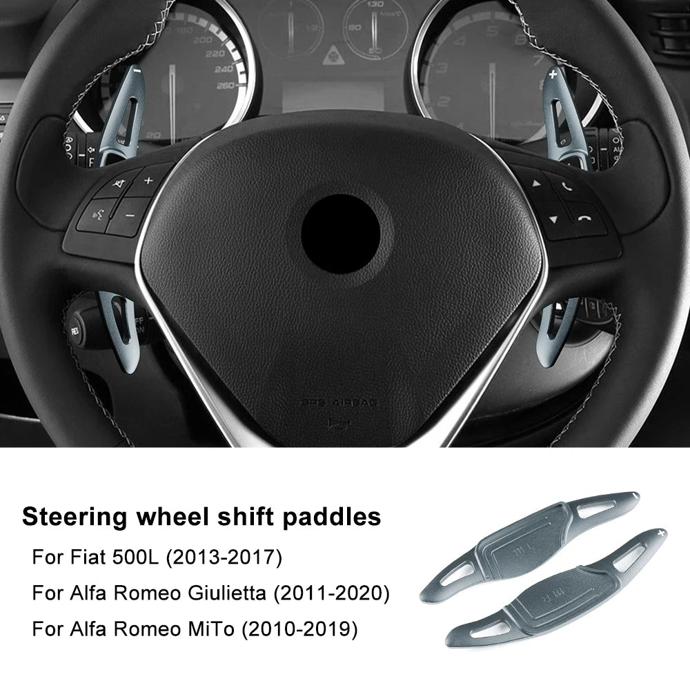 For Alfa Romeo Giulietta MiTo 2011-2019/Fiat 500L 2013-2017 Car Steering Wheel Shift Paddle DSG Extension Shifter Gear Stickers