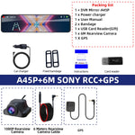 4K Rearview Mirror Dash Cam | 11.28" Touch Screen, Night Vision, GPS, Dual Lens close-up view