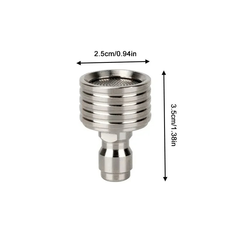 High Pressure 1/4 Quick Connect Water Sprinkler Nozzle | Stainless Steel Shower Bla additional angle