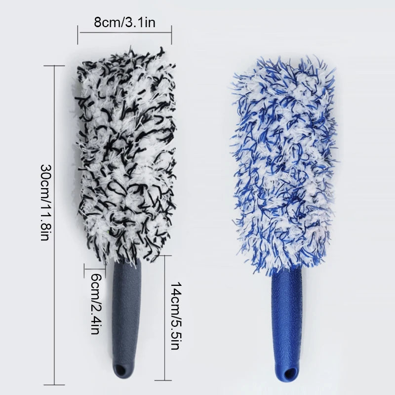 SEAMETAL Car Wheel Tire Rim Cleaning Brush Portable Plush Car Wheel Hub Brush Washi additional angle