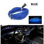 10m/3m/5m Neon LED Car Interior Lighting Strips Auto LED Strip Garland EL Wire Rope Car Decoration lamp Flexible Tube 12V