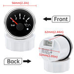 52mm Oil Pressure Gauge with Alarm Red LED | 0-5 Bar 0-10Bar Oil Press Meter with Sens close-up view