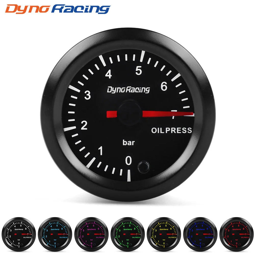 Lodenqc 2" 52mm 7 Color Car Gauge Set | High Speed Stepper Motor for Boost, Temp, Pressu detail view