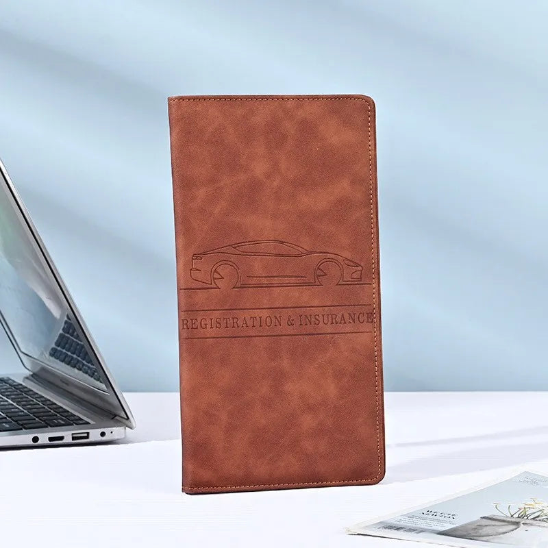 Car Registration & Insurance Card Holder with Magnetic Shut, Vehicle Glove Box Car Or lifestyle view
